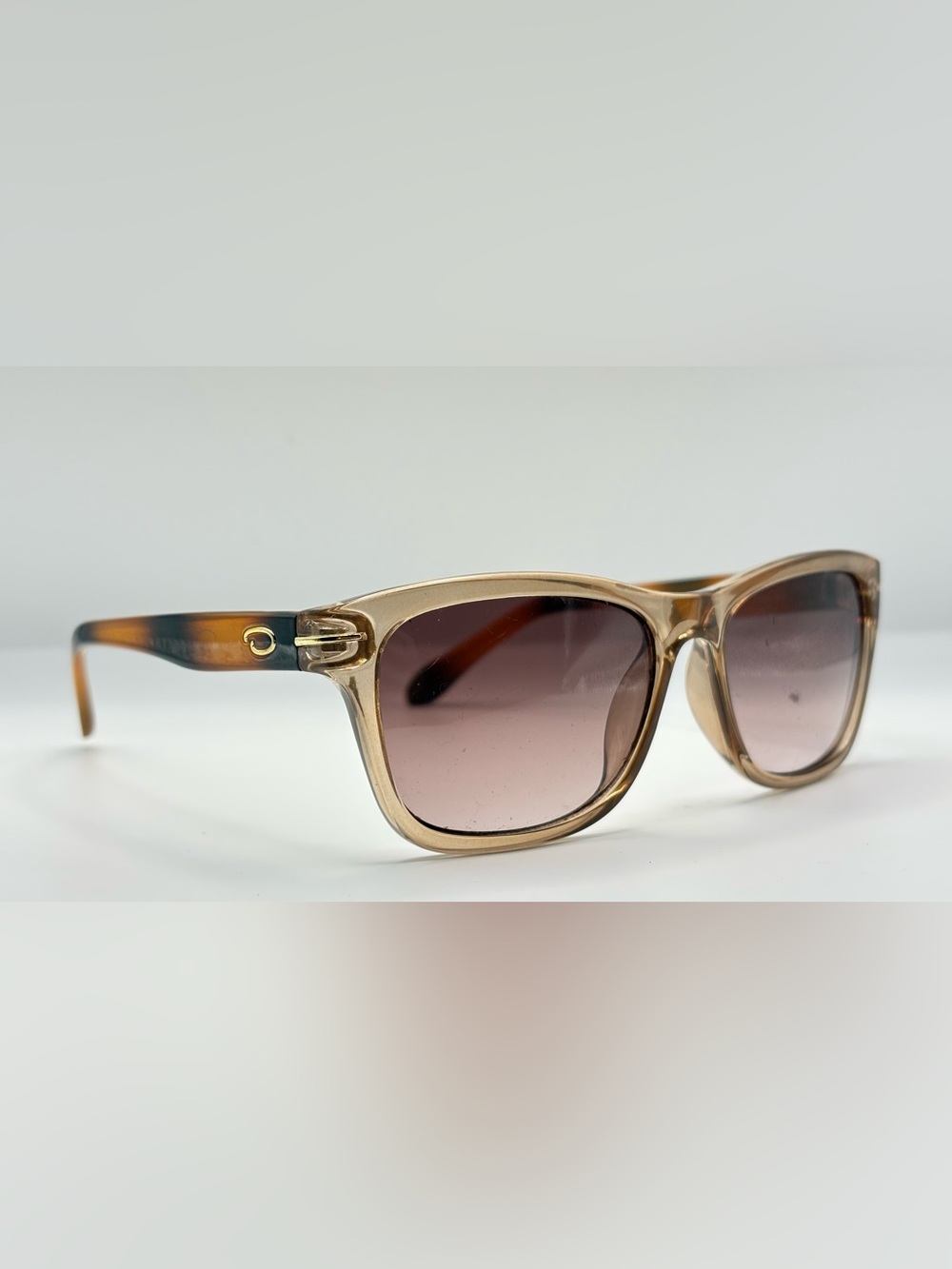 Oscar de la Renta Brown Translucent Oval Sunglasses Frames Only